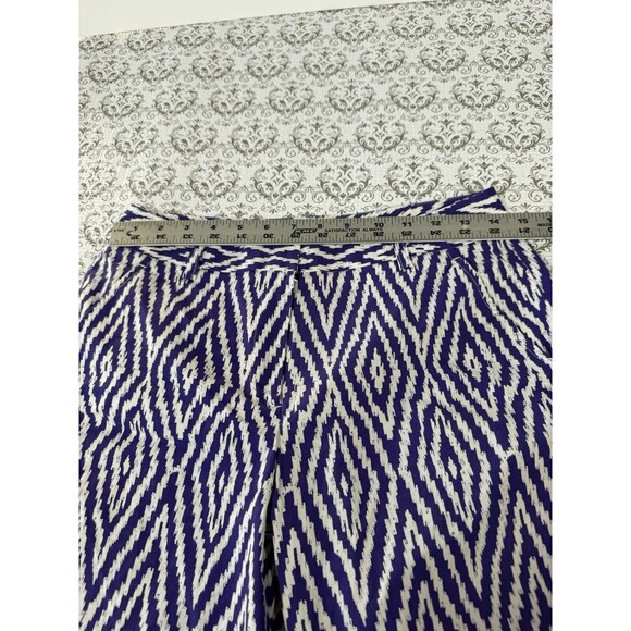 Women's J. McLaughlin Dawson Shorts Purple/White Diamond Print 3% Spandex Size 4 - Picture 8 of 9
